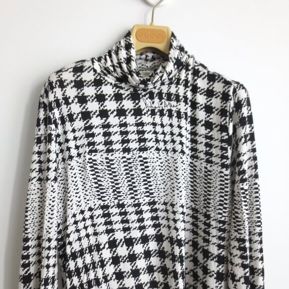 RICHARDS ALLEN x H&M WOMEN HOUNDSTOOTH SHIRT BLOUSE Sz-M - Picture 5 of 9